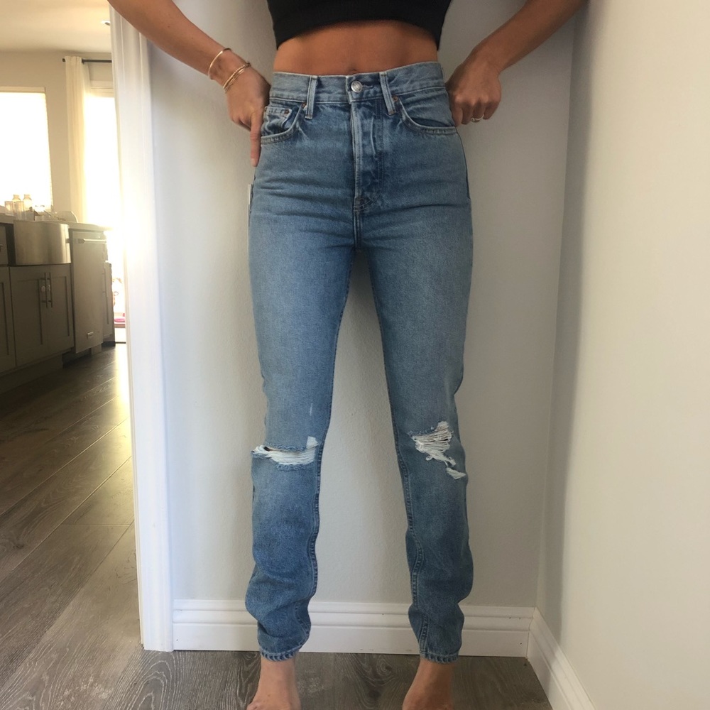 NWT grlfrnd super high rise karolina jeans
